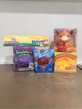 ‼️Scented Grapes Kool-Aid Cow Cheese Butter Squishy Squeeze Bundle 5 NWT Viral